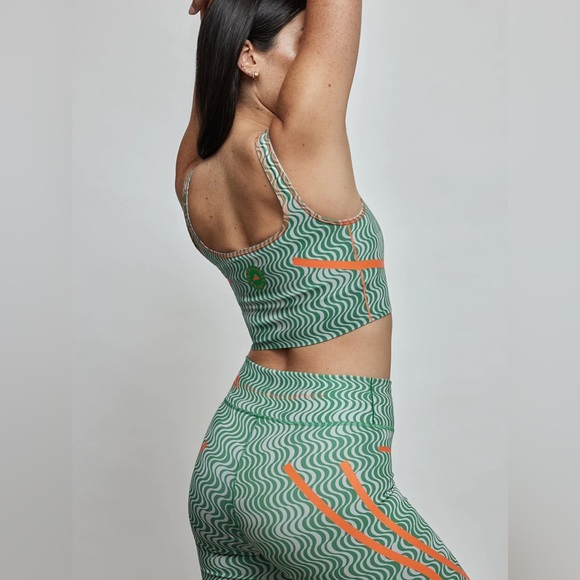 NWT Adidas by Stella McCartney Truepurpose Printed Green / Clear Onix Set - Picture 11 of 13